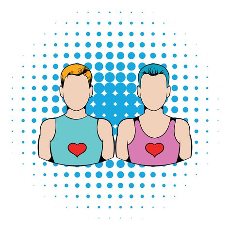 Icono De Pareja Gay Estilo Comics Vector En Vecteezy