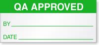 Qa Approved By Date Green Calibration Label Sku Qc