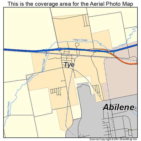 Aerial Photography Map of Tye, TX Texas