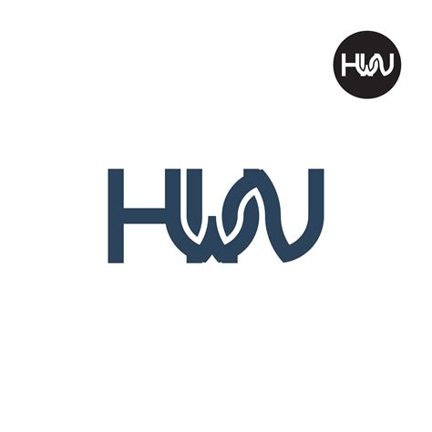letter hwn monogram logo design  vector art  vecteezy
