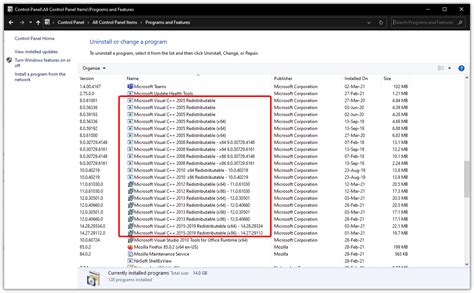 Entfernen Und Installieren Der Microsoft Visual C Redistributable Pakete