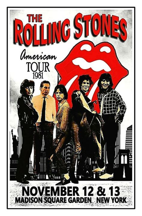 The Rolling Stones Concert Poster Madison Square Garden New York