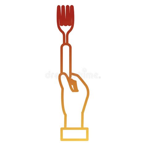 Hand With Fork Cutlery Stock Illustration Illustration Of Dishware