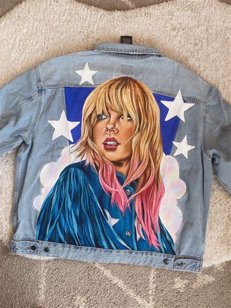 Eras Tour Hand Painted Denim Jacket Taylor Swift Lover Taylor Swift