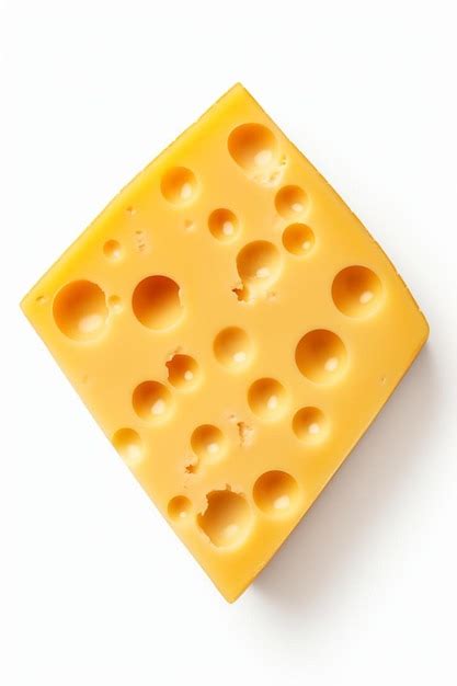 Premium Photo A Piece Of Cheese With Holes In It