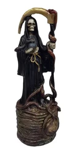 Santa Muerte Negra Preparada Cm Resina Envi Gratis En Venta En Por