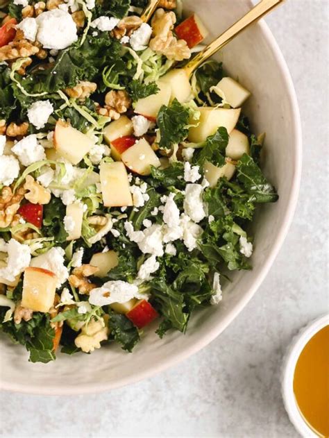 Kale And Brussels Sprouts Salad Clean Plate Mama