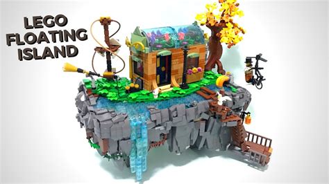 Lego Floating Island Moc With Steampunk Greenhouse Youtube