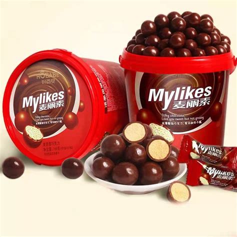 Mylikes Chocolate Barrel 168g Malt Crispy Chocolate Ball Wedding Candy