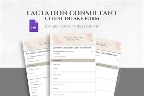 Editable Lactation Consultant Client Intake Form Template