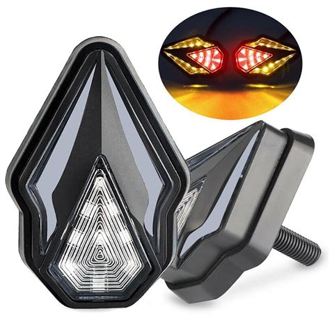 KERISTE 2X Motorcycle Sequential Led Turn Signal Drl Blinker Light