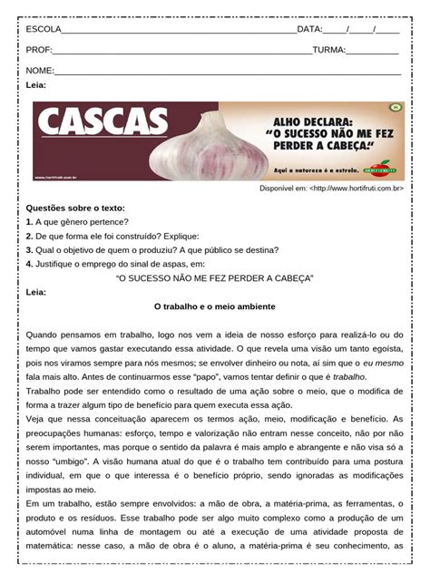 Atividade Sobre Intertextualidade Ensino Médio - Atividades de Intertextualidade no Ensino Médio | PDF | Tempo