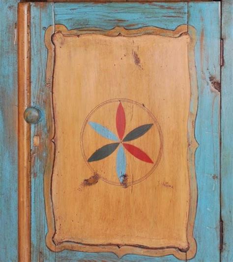 Antique Painted Wall or Floor Cabinet at 1stDibs