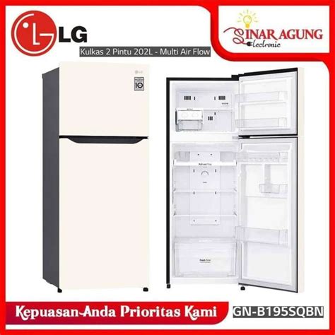 Jual Kulkas Lg Pintu Gn B Sqbn Liter Smart Inverter Ori Di