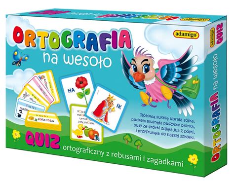 Ortografia na Wesoło ZABAWA Gra QUIZ Adamigo 6751906185 oficjalne