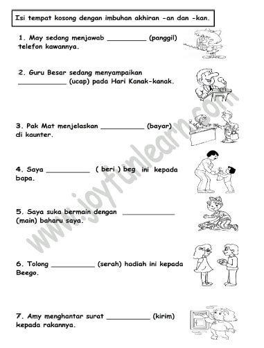 Latihan Imbuhan Tahun 3 Evan Kerr