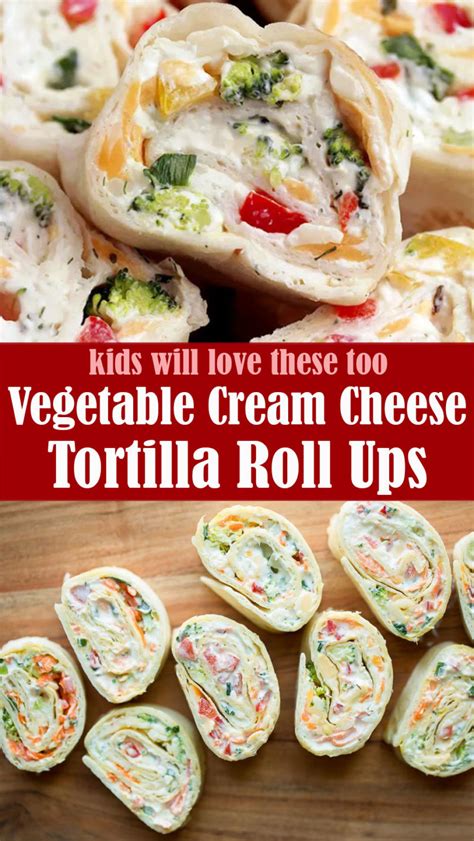 Vegetable Cream Cheese Tortilla Roll Ups – Lindsy's Kitchen