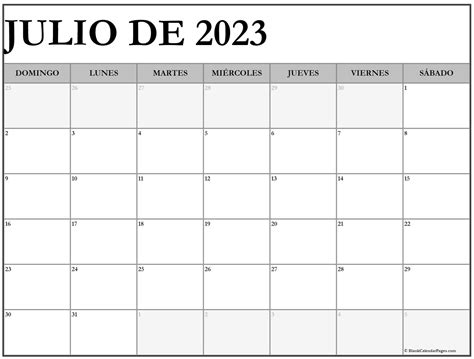 Calendario Julio 2023 Para Imprimir Hot Sex Picture Themeloader