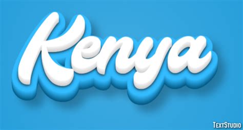 Kenya Text Effect And Logo Design Country