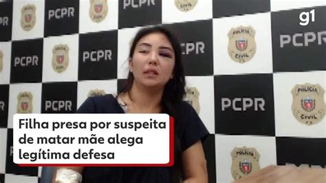 Filha presa suspeita de matar mãe alega legítima defesa Ela pegou uma