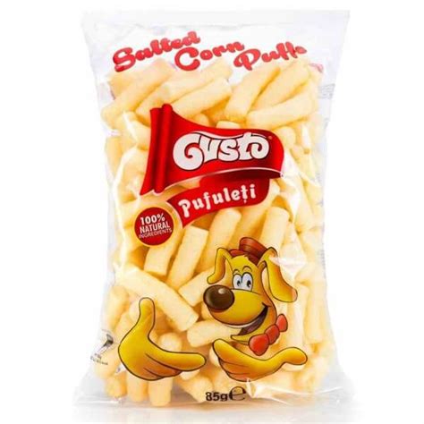 CHRUPKI KUKURYDZIANE NATURALNE LEKKO SOLONE 85g GUSTO PUFULETI