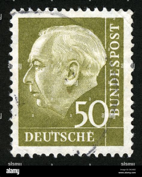 Deutschland Poststempel Briefmarke Post Stempel Porträt Präsident