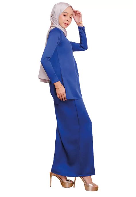 Buy Sarima Kurung Modern Pocket Royal Blue Online Zalora Malaysia