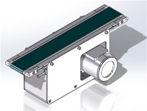 平皮带输送机薄型 中间驱动1槽型材3d模型下载三维模型solidworks模型 制造云 产品模型