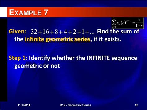 Ppt Geometric Series Powerpoint Presentation Free Download Id6083526