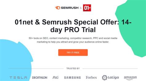 How To Get A Day Semrush Free Trial In