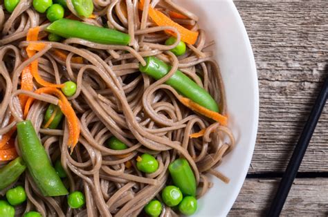 Soba Noodles With Veggies Edamame Beans Key Nutrition