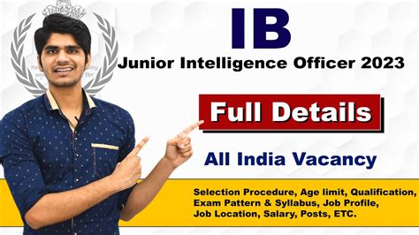 IB Junior Intelligence Officer Recruitment 2023 Group C Post Full