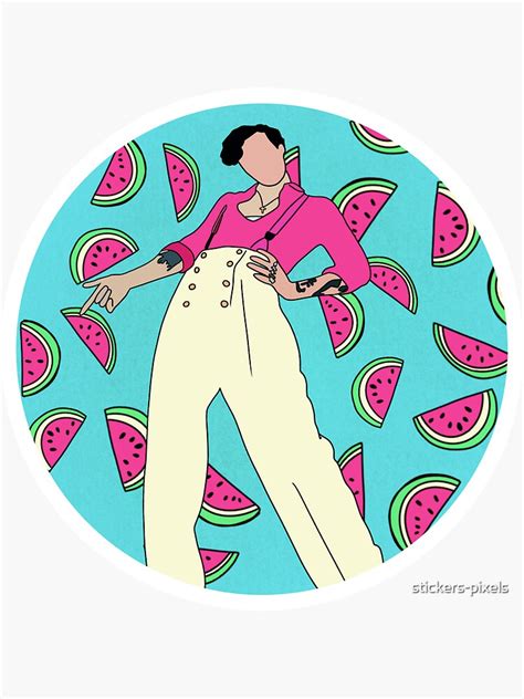 Harry Styles Watermelon Sugar Sticker By Stickers Pixels Redbubble