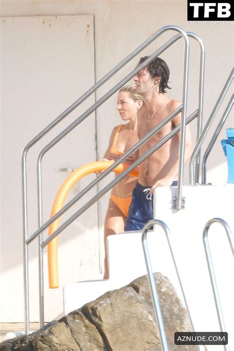 Sienna Miller Sexy Seen Flaunting Her Hot Figure In An Orange Bikini At The Beach In France Aznude
