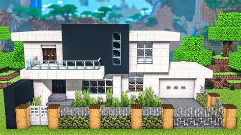 Tuto Grande Maison Moderne Facile À Faire Minecraft Youtube