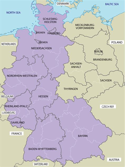 States Map of Germany