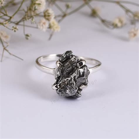 Meteorite Ring - Etsy