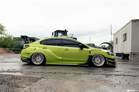 Subaru Wrx Sti On The Avant Garde Sr In The Lucido White Center With