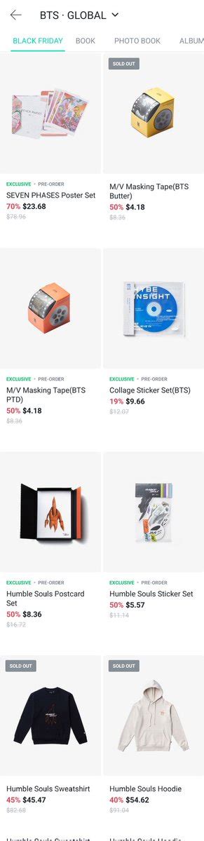 BTS Merch⁷ SLOW on Twitter New items added to the Hybe Insight