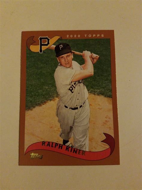 Topps Archives Ralph Kiner Pittsburgh Pirates Ebay