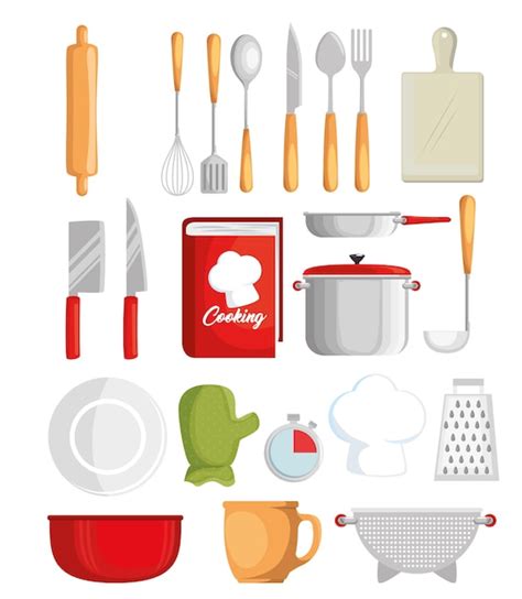 Utensilios De Cocina Conjunto Iconos Vector Ilustraci N Dise O Vector