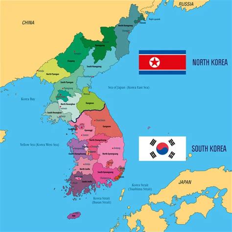 447 Political Map Of South Korea Vector Images Depositphotos