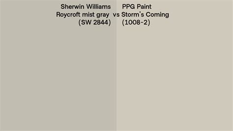 Sherwin Williams Roycroft Mist Gray Sw 2844 Vs Ppg Paint Storms