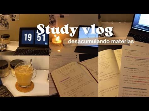 Study Vlog Desacumulando Mat Rias Estude Comigo Anota Es