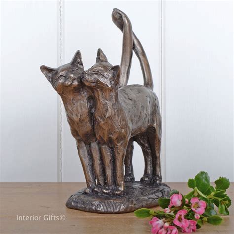 James Cat Stretching Frith Sculpture S080 By Paul Jenkins In Cold Cast