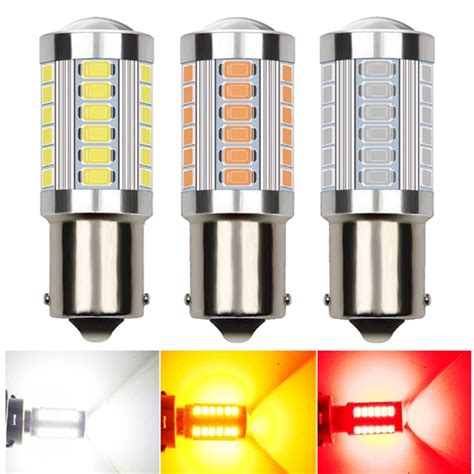 1 Bóng Đèn LED Tín Hiệu PY21W P21 5W 1156 Ba15s 1157 Bay15d 12V 33SMD