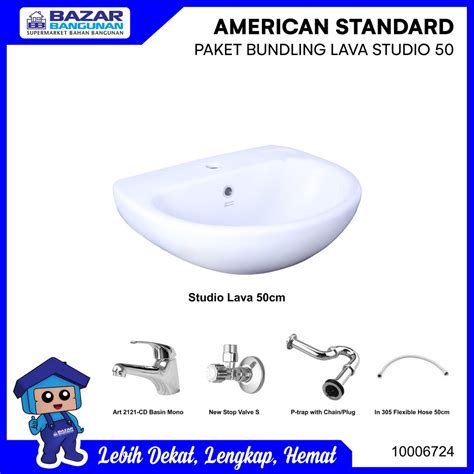 Jual American Standard Paket Washtafel Wastafel Basin Studio Lava