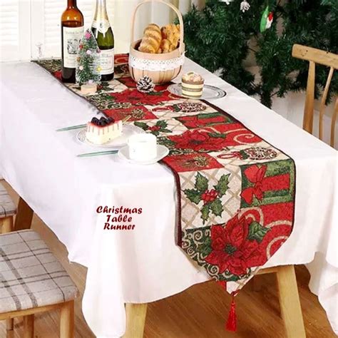 Jual TABLE RUNNER Nuansa Natal 180 X 33 CM TAPLAK MEJA Christmas Table