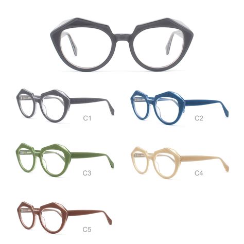 Designer Fashion Optical Eyeglasses Lady Acetate Eyewear Vintage Frames