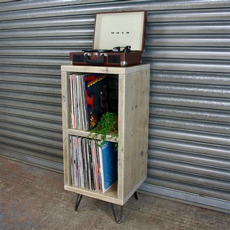 Record Player Stand Made From Reclaimed Scandinavian Wood Turntable